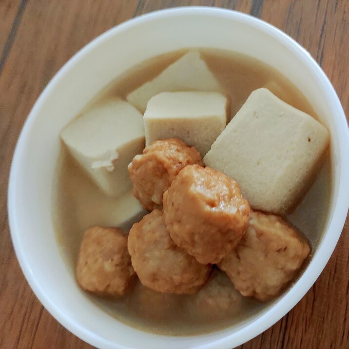 鶏団子と高野豆腐のあっさり煮